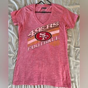 NFL Team Apparel Salmon V-Neck T-Shirt